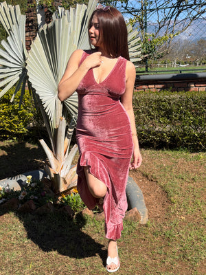 TANDUL Women Alluring Velvet Dress