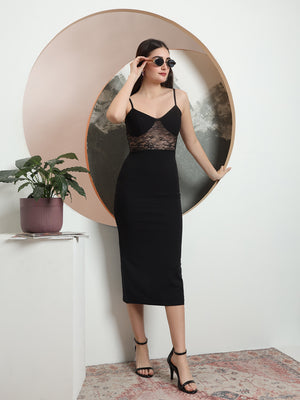 TANDUL Women Bodycon Black Dress
