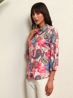 TANDUL Women Multicolor Paisley Printed Shirt
