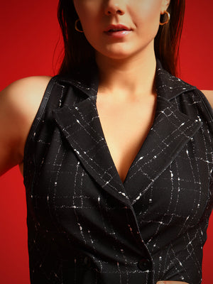 TANDUL  Geometric Print Women Waistcoat