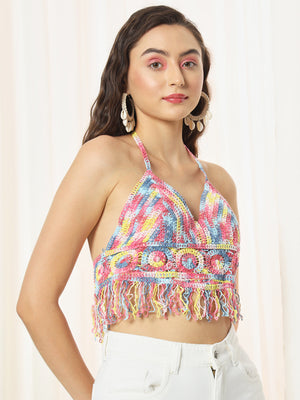 TANDUL  Casual Sleeveless Printed Women Multicolor Top