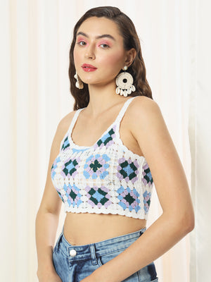 TANDUL  Casual Sleeveless Printed Women Multicolor Top