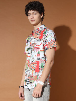 TANDUL  Men Regular Fit Printed Casual Shirt