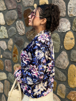 TANDUL Women Floral Print Puffer Jacket