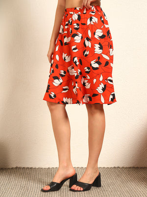 TANDUL  Women Printed Flared Multicolor Skirt