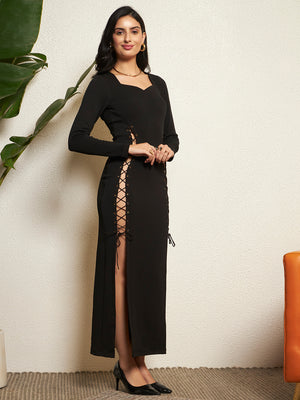 TANDUL Women Stunning Black Dress