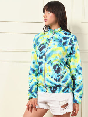 TANDUL Full Sleeve Tie Dye Printed Jacket