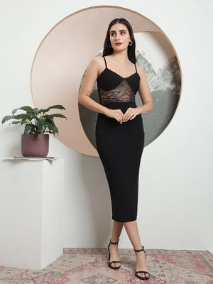 TANDUL Women Bodycon Black Dress