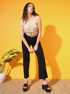 TANDUL  Casual Sleeveless Printed Women Multicolor Top