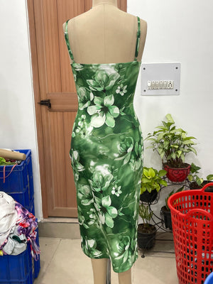 TANDUL Women Pretty Green Floral Bodycon Dress