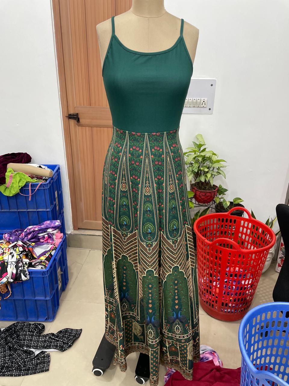 TANDUL Women Stunning Green Printed Dress