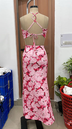TANDUL Women Stunning Pink Floral Printed Dress