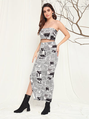 TANDUL Tunic Skirt Co-ords Set