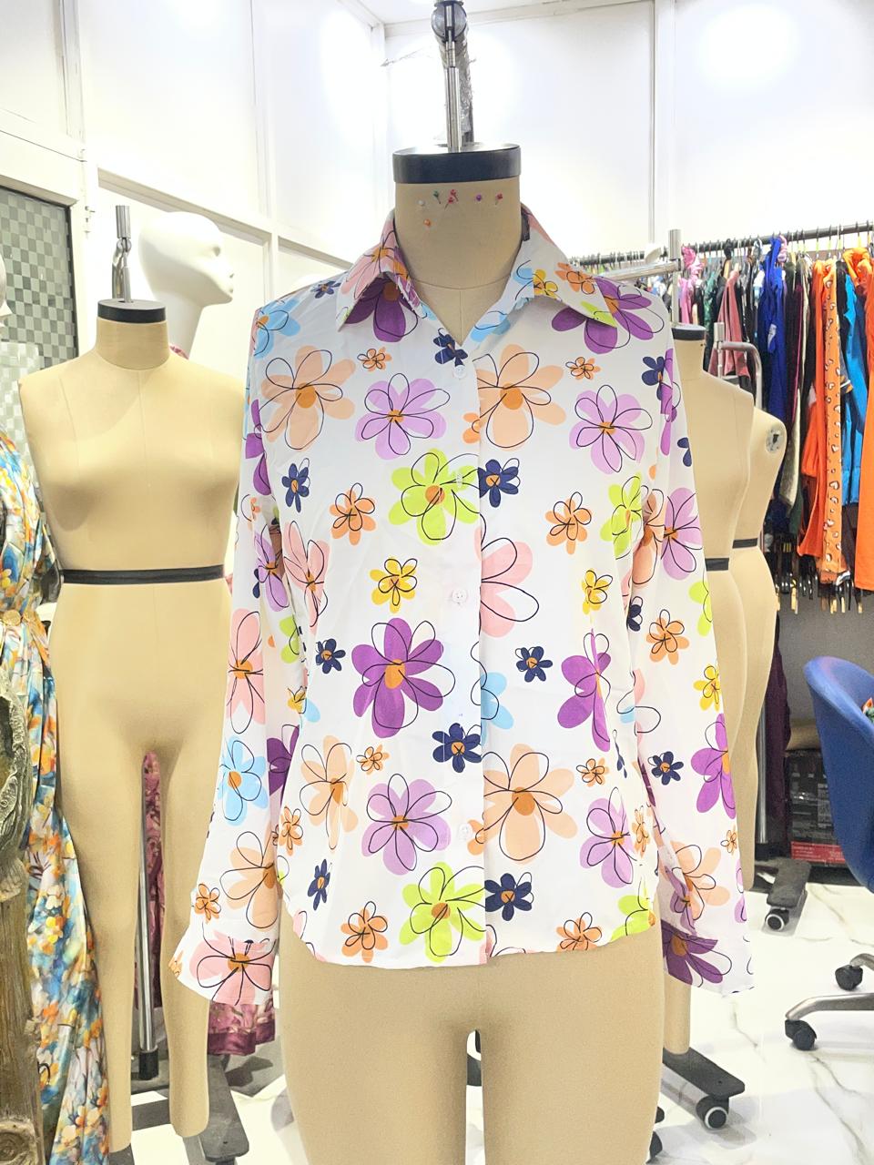 TANDUL Women Vintage-Inspired Multi-Color Floral Shirt