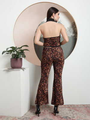 TANDUL Women Animal Printed Velvet Co-ord Set