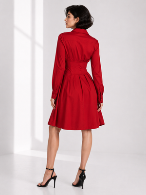 TANDUL Women Stunning Red Detailed Dress