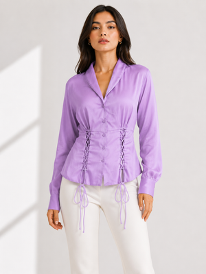 TANDUL Women Stylish Purple  Detailed Shirt