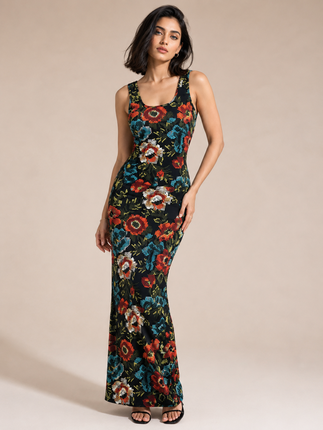 TANDUL Women Exquisite Floral Bodycon Dress