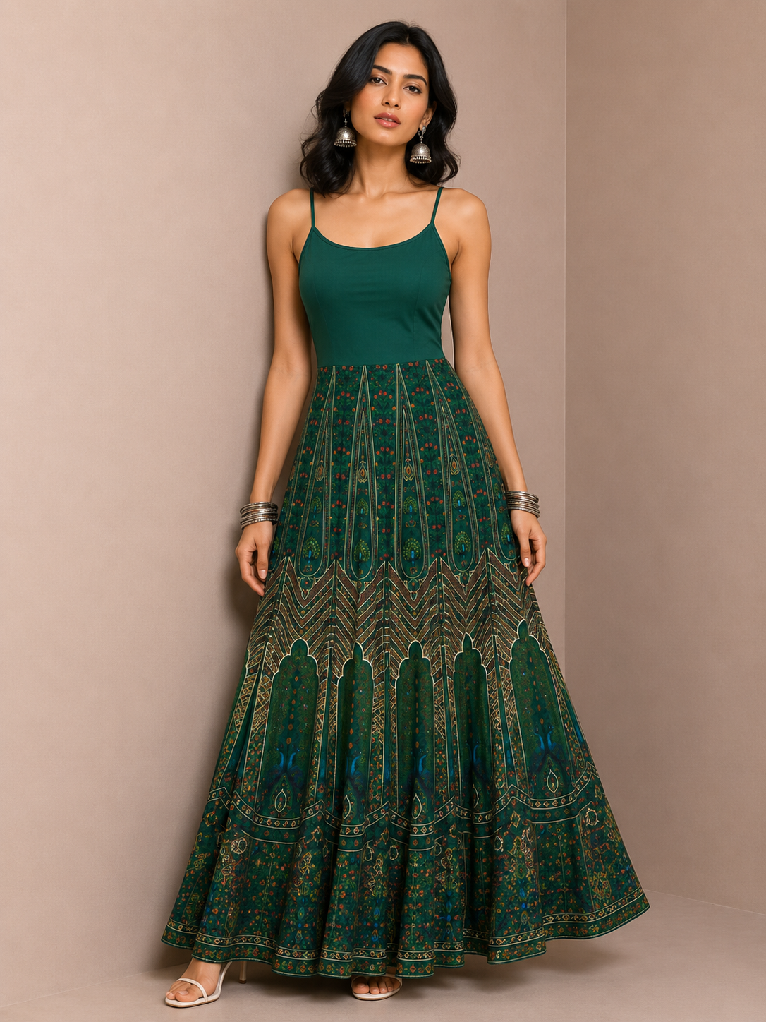TANDUL Women Stunning Green Printed Dress