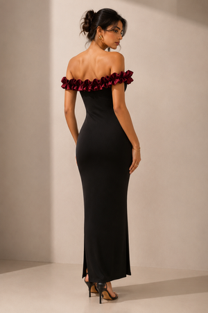 TANDUL Women Exquisite Black Off- Sholder Bodycon Dress