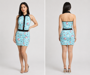 TANDUL Women Hello Kitty Pastel Blue Co-ord Set