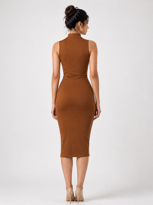 TANDUL Women Stylish Brown Bodycon Dress