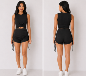 TANDUL Women Elegant Black Co-Ord Set