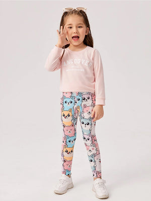 TANDUL Legging For Girls  (Multicolor Pack of 1)