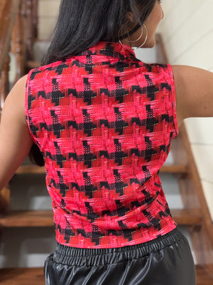 TANDUL Women stunning checked waistcoat