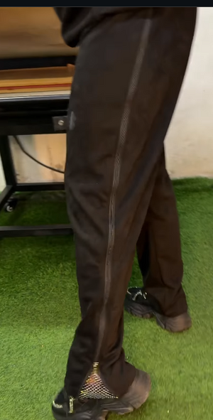 RHINESTON  TROUSER WITH   LONG ZIPPER
