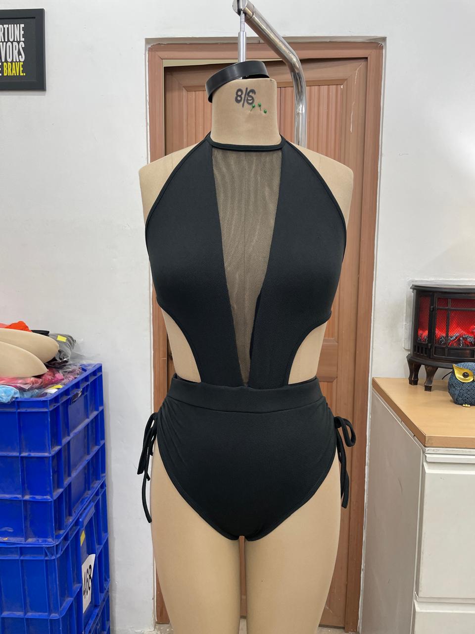 ELTIRE Women Stylish Sleek Black Bodysuit