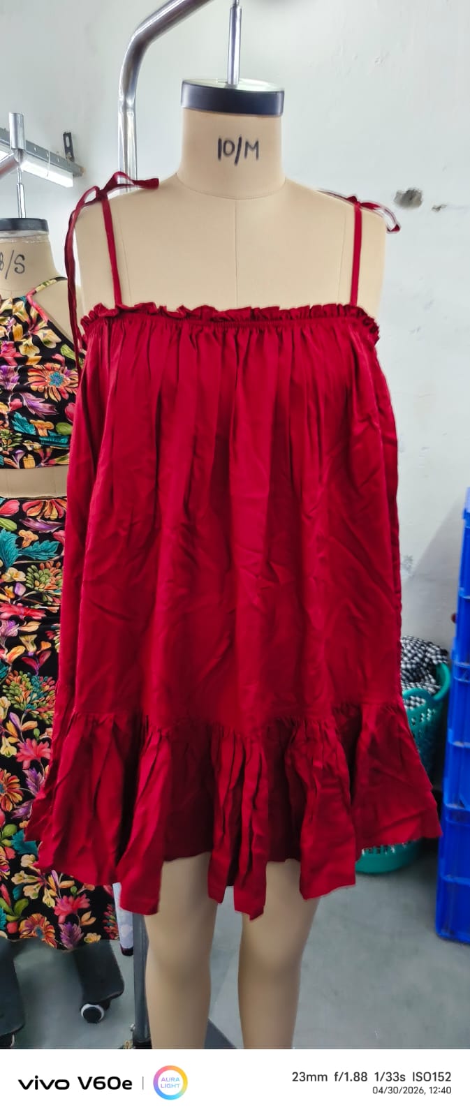 BREEZE DRESS MAROON REYON