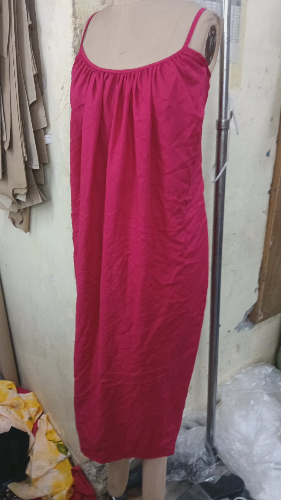 MATERNITY DRESS FUSCHIA REYON