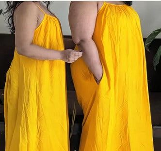 MATERNITY DRESS YELLOW REYON