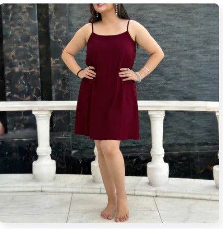SHORT MATERNITY DRESS MAROON REYON