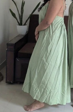 MATERNITY DRESS BOTTLE GREEN REYON