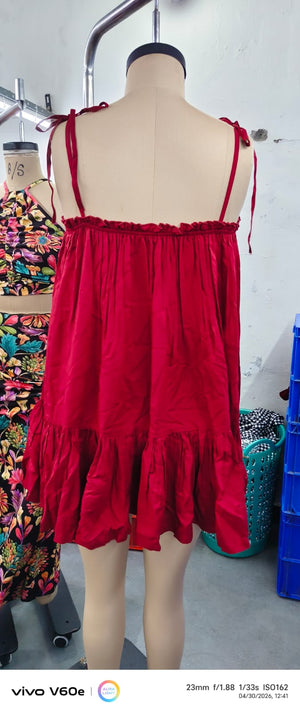 BREEZE DRESS MAROON REYON