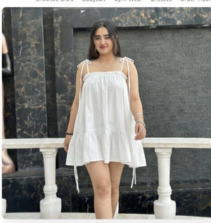 BREEZE DRESS WHITE REYON