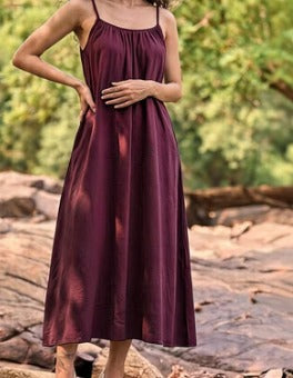 MATERNITY DRESS WINE REYON