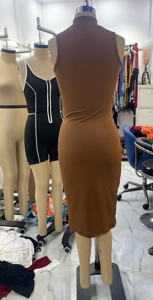 TANDUL Women Stylish Brown Bodycon Dress