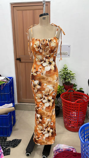 TANDUL Women Stunning Floral Bodycon Dress