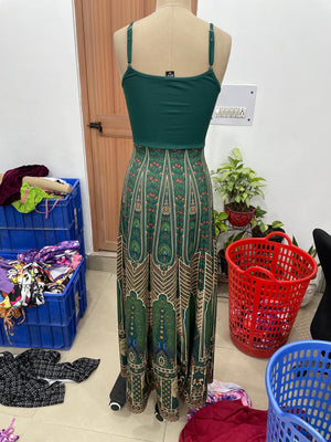 TANDUL Women Stunning Green Printed Dress