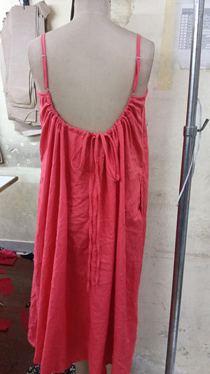 MATERNITY DRESS ORANGE REYON