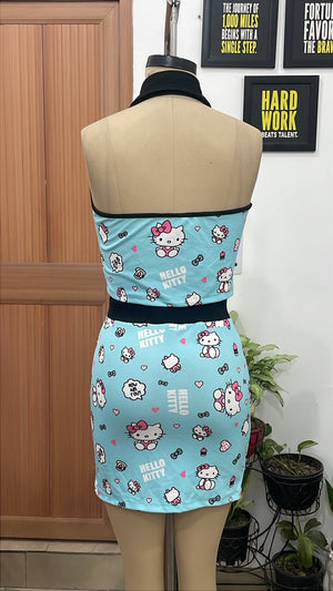 TANDUL Women Hello Kitty Pastel Blue Co-ord Set