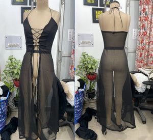TANDUL Women Gothic Avant-Garde Georgette Sheer Shrug