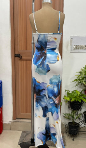 TANDUL Women Blue Floral Maxi Dress