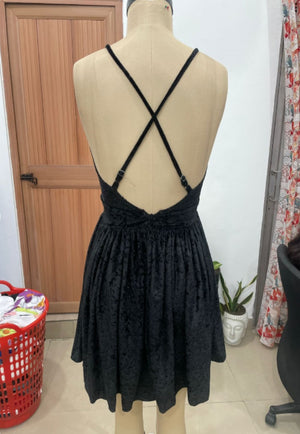 TANDUL Women Glamorous Black Sequin Dress