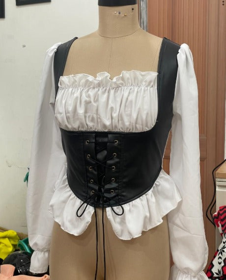 TANDUL Women Stylish White and Black top