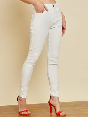 TANDUL  Women Regular Mid Rise White Jeans
