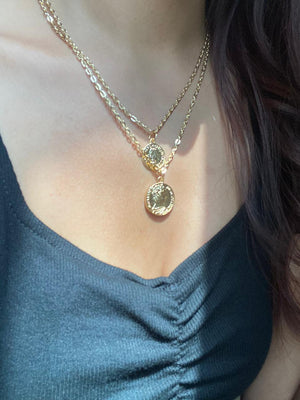 JEWEL Double Layered Chain with Coin Locket